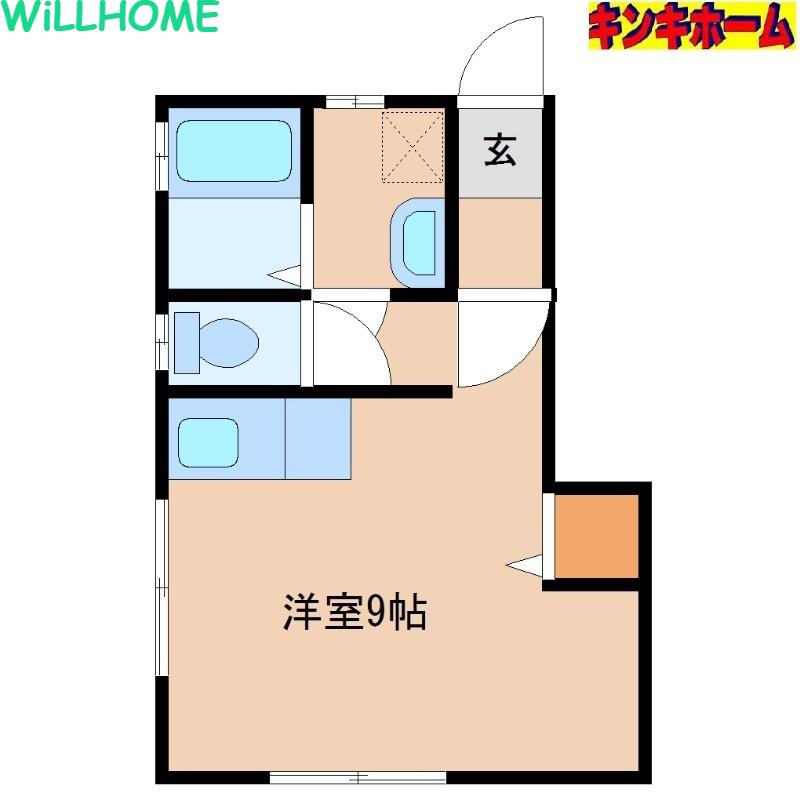 ソルティード田中町(ワンルーム/1階)の間取り写真