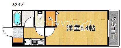 エクセレント中西(1K/1階)の間取り写真