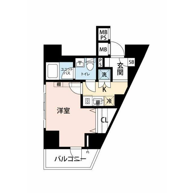 ブライズ駒澤(1K/7階)の間取り写真