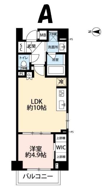 プレール・ドゥーク大島(1LDK/4階)の間取り写真