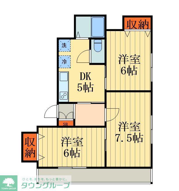 高崎プラザビル(3DK/9階)の間取り写真