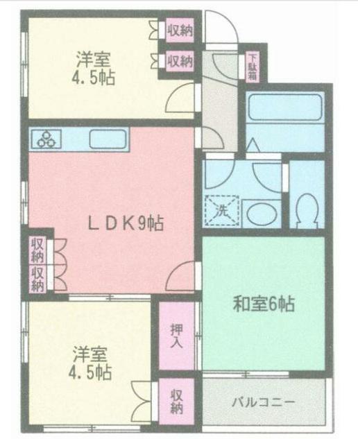 クリオ町田(3LDK/3階)の間取り写真