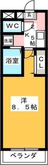 A・CITY宇頭(1K/3階)の間取り写真