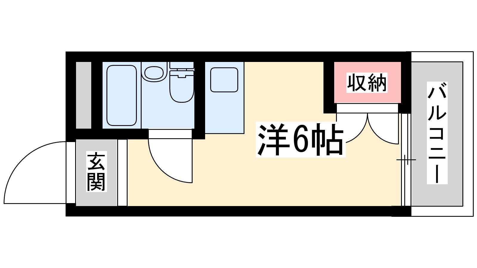 クリア東三国(ワンルーム/4階)の間取り写真