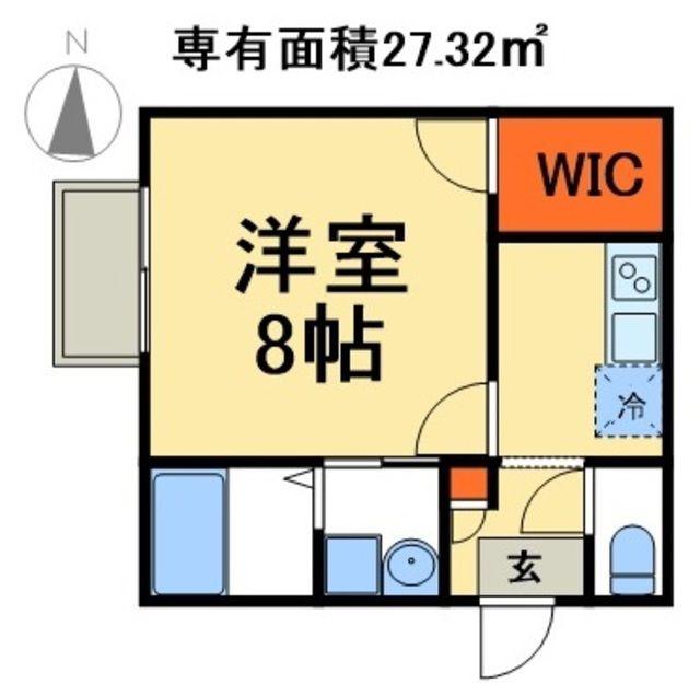 キャメル南流山4(1K/2階)の間取り写真