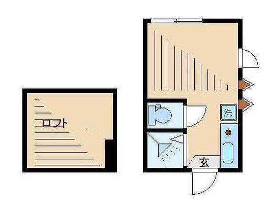 フェリスシトロン(ワンルーム/2階)の間取り写真