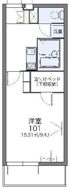 レオパレスグリーンパイン松本(1K/3階)の間取り写真