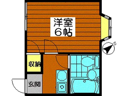 グリーンハイツスガモ(1K/2階)の間取り写真