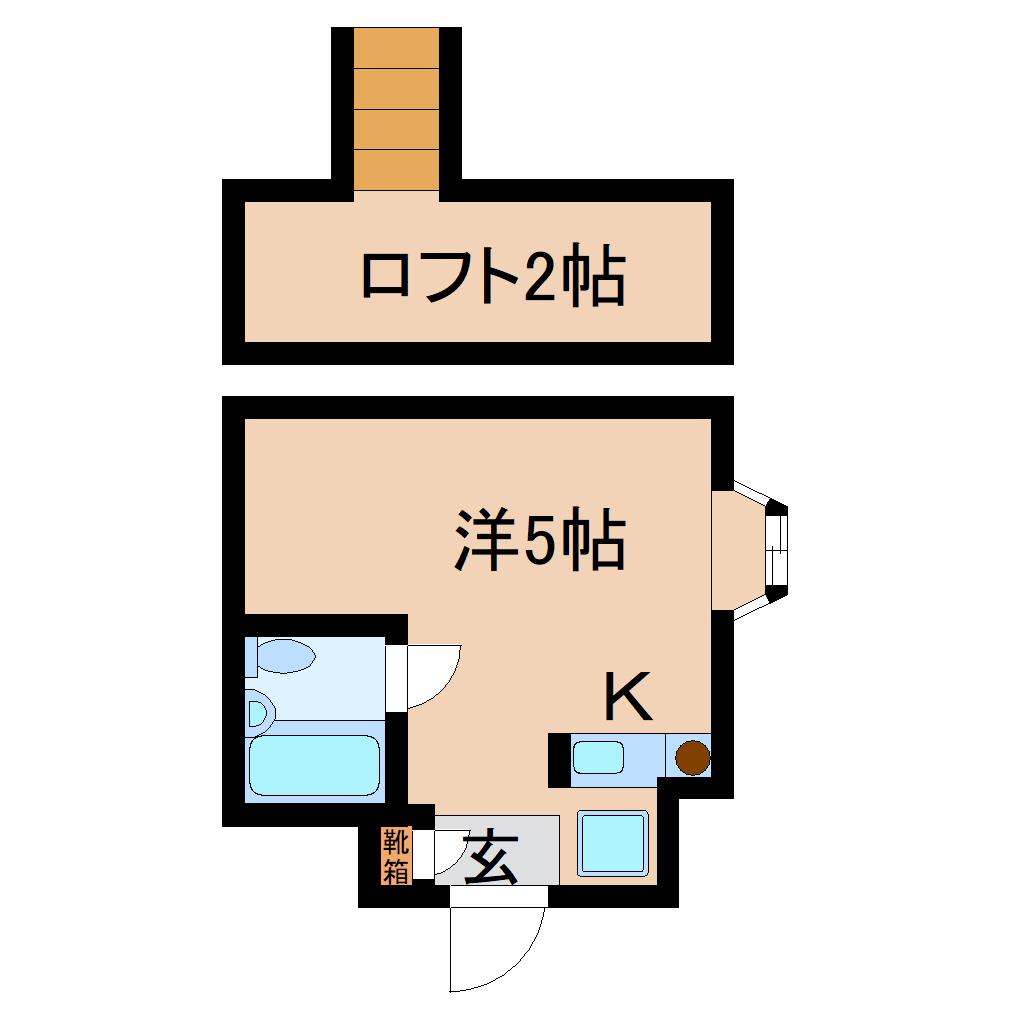 マイモア(ワンルーム/4階)の間取り写真