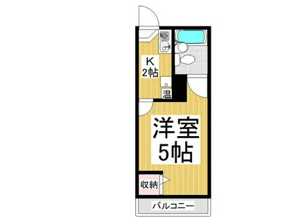 メゾンやまぶき(1K/3階)の間取り写真