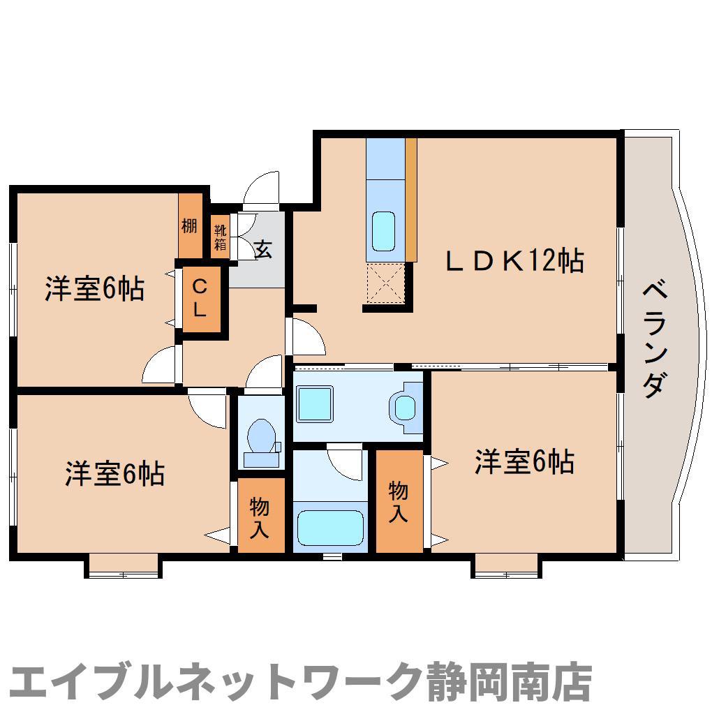 ベルナティオ(3LDK/1階)の間取り写真