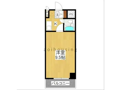 ランドパレス宇都宮平成通(1K/10階)の間取り写真