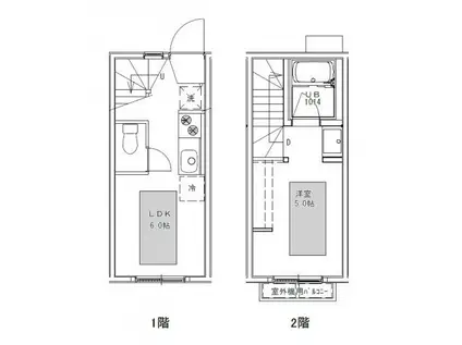 リヴィエール戸坂III(1LDK/1階)の間取り写真
