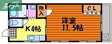 ルピアン(1K/3階)の間取り写真