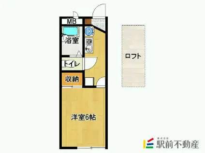 レオパレス伊勢(1K/2階)の間取り写真