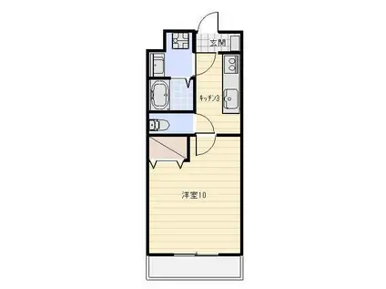 マンションきんかん(1K/3階)の間取り写真