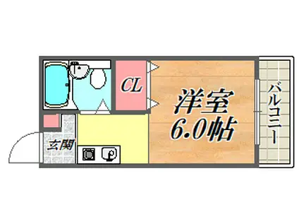 ジョンメゾン西立花(1K/2階)の間取り写真