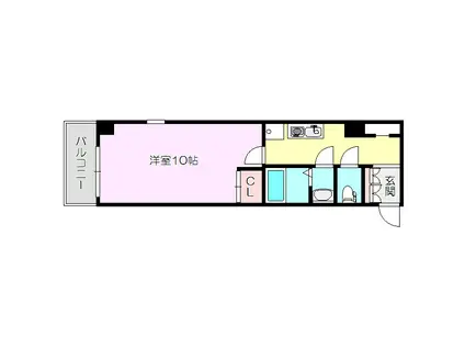 プロスパーレインボーヴィラ(1K/8階)の間取り写真