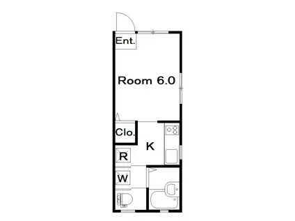 コーポ松村(ワンルーム/1階)の間取り写真