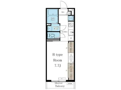 リブリ・ラウレア小幡(1K/3階)の間取り写真