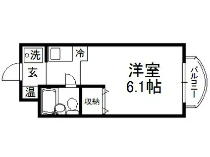 鞍馬口アイビーハウス(1K/1階)の間取り写真
