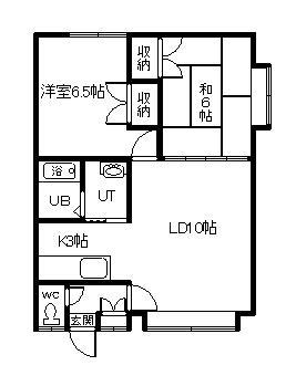 6.22ハイツ(2LDK/2階)の間取り写真