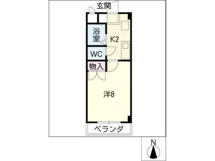 レジュールオザワ(1K/2階)の間取り写真