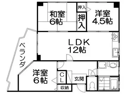 ハリマシリーズIII(3LDK/3階)の間取り写真