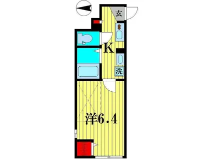 MIJAS亀有ESTE(1K/1階)の間取り写真