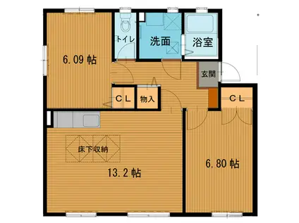 プランタンパンセ(2LDK/1階)の間取り写真