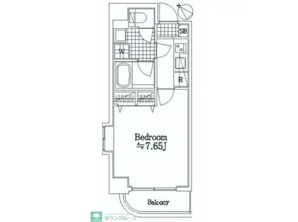 グリフィン横浜サザンフォート(1K/3階)の間取り写真