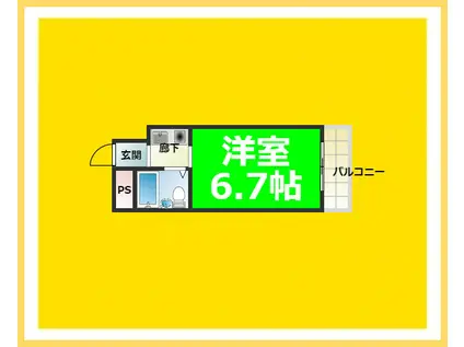 エスアイハイツ(ワンルーム/4階)の間取り写真