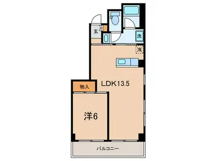 パールコート(1LDK/2階)の間取り写真