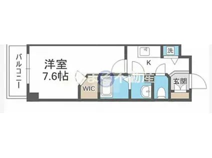 エスリード大手前(1K/9階)の間取り写真
