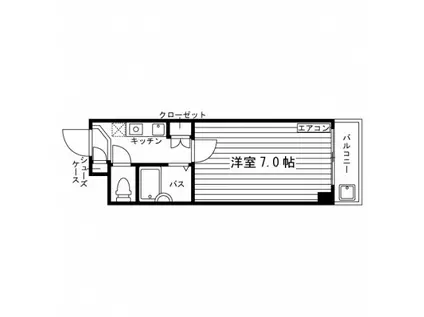 コーラルウェイうきはし(1K/1階)の間取り写真