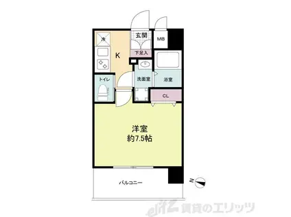 プライマル新大阪(1K/5階)の間取り写真