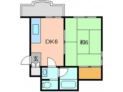 ベルメゾン横田(1DK/3階)の間取り写真