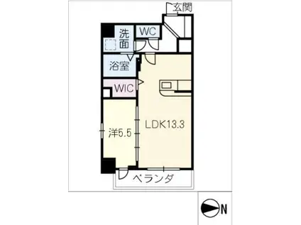 CERES中村公園前(1LDK/1階)の間取り写真