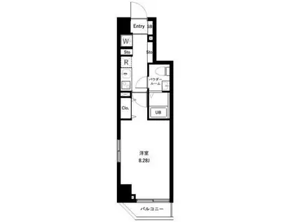 アーバンパーク要町(1K/3階)の間取り写真