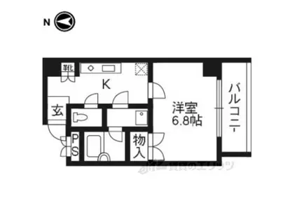 パインベルテⅡ(1K/2階)の間取り写真