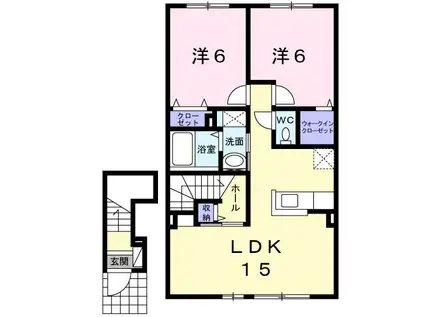 COCOA7条(2LDK/2階)の間取り写真