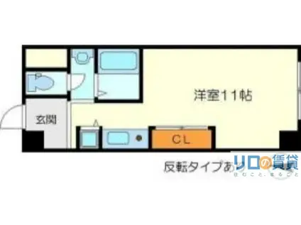 グランヴィ新大阪(ワンルーム/4階)の間取り写真