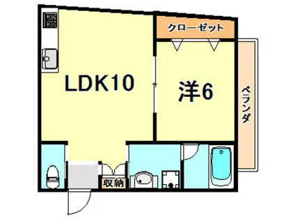 プリオーレリベルタ(1LDK/1階)の間取り写真