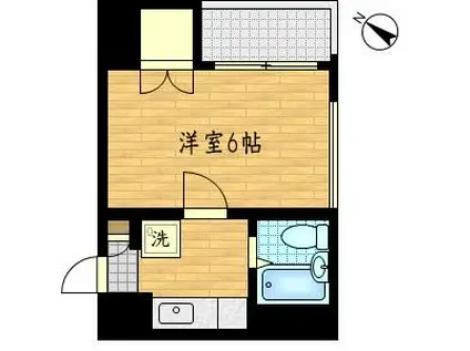 ディアコート青木(1K/3階)の間取り写真