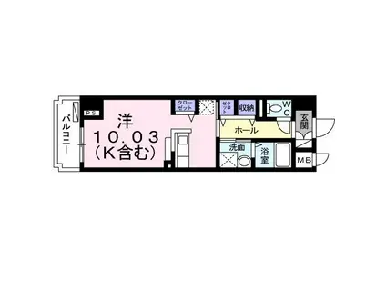 ステラ・ランド(ワンルーム/3階)の間取り写真