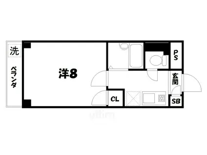 夢見坂マンション(1K/2階)の間取り写真