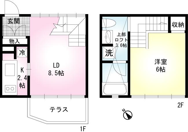 グランドソレーユ(1LDK/1階)の間取り写真