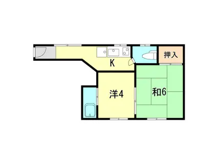 HBハイツ(2K/3階)の間取り写真