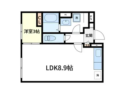 A LATO NIPPORI(1LDK/3階)の間取り写真