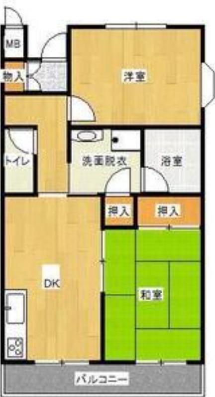西井MX-1(2DK/2階)の間取り写真